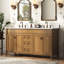 Ensemble de meuble-lavabo autoportant simple 48 po avec lavabo encastré et plateau en pierre reconstituée Arvie Arezzo-937551657