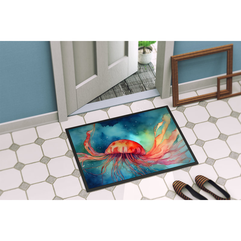 Tapis de porte d'extérieur antidérapant Quashon, L 24 po x L 36 po