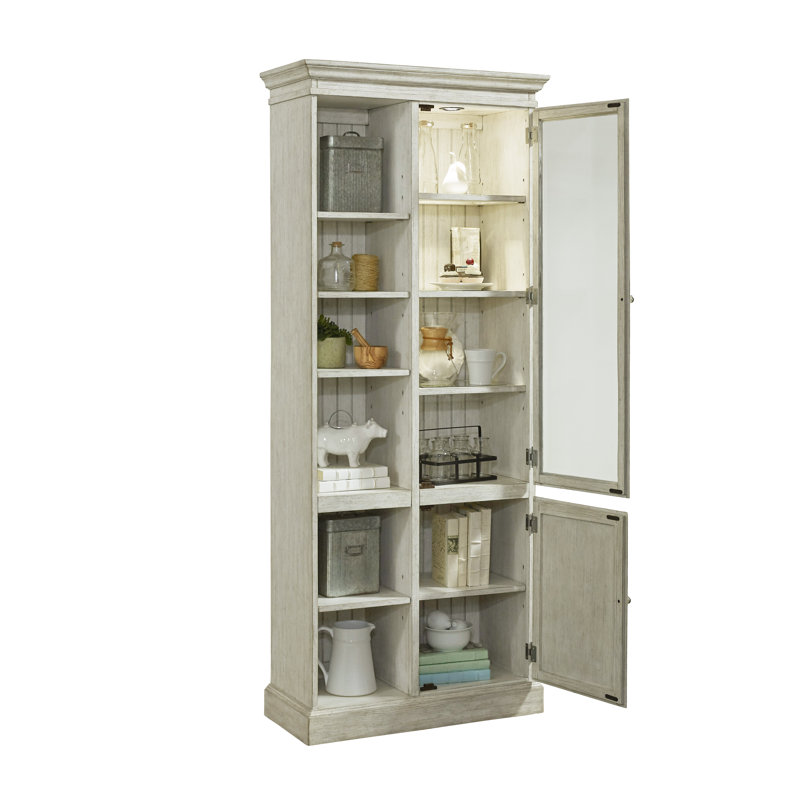 Display Curio Cabinet in Light Gray