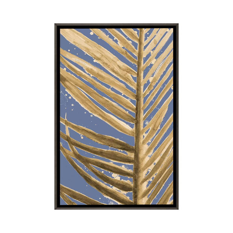« Golden Wet Palm » par Patricia Pinto-impression, Pas de tapis, H 40 po x l 26 po x P 1,5 po