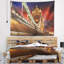 Cityscape de polyester moderne avec pont tour à tapisserie avec accessoires suspendu inclus-28489896