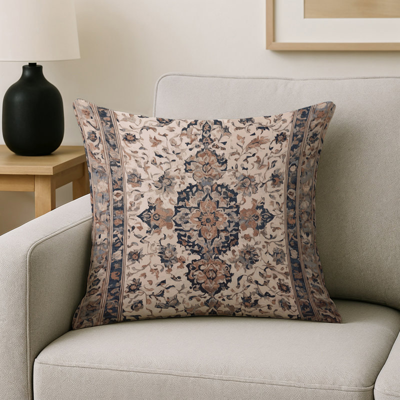 Coussin décoratif intérieur et extérieur Modern, Carré 16 po, Gris oriental 22