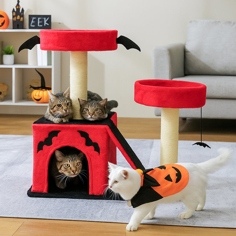 27.5'' Gothic Halloween Cat Tree