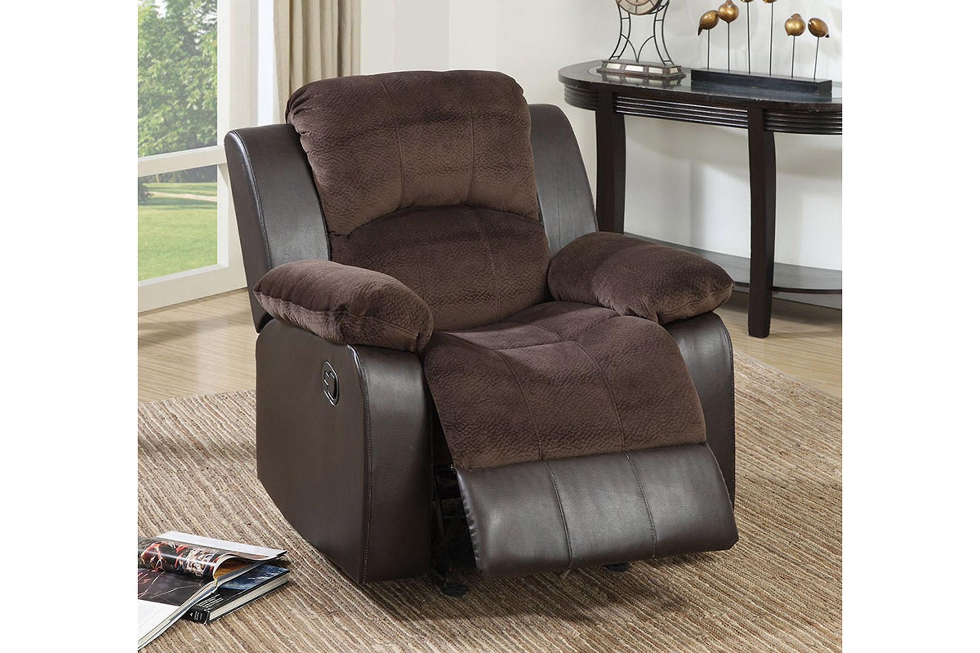 Latitude Run® Motion Recliner Chair 1Pc Glider Rocker Recliner Living ...