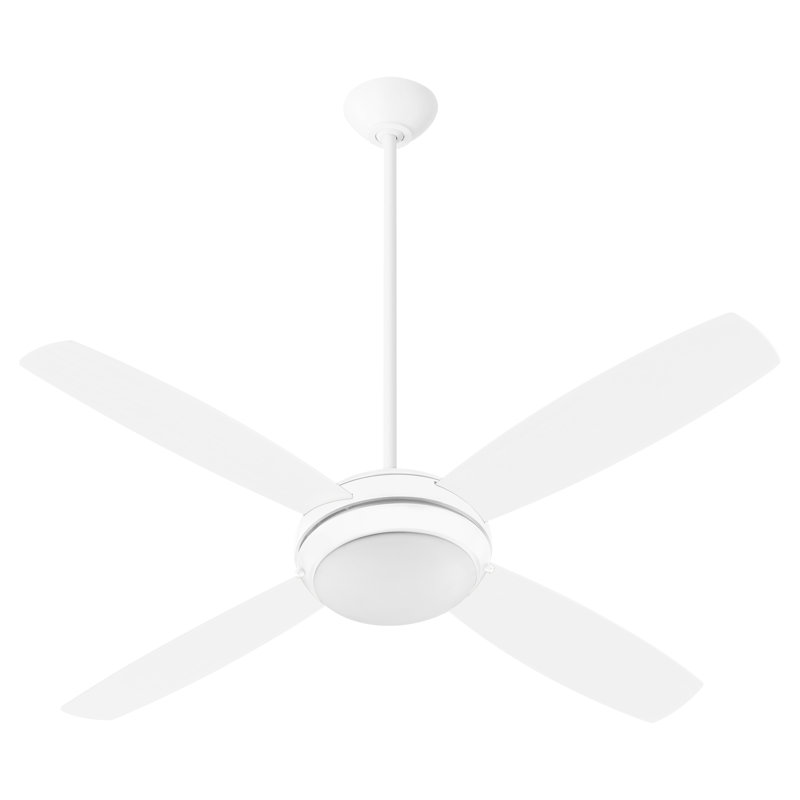 Laderrian 52'' Ceiling Fan with LED Lights, White