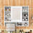 Wall-Mount Mirror Cabinet with 5 Adjustable Shelves