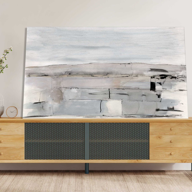 «Faraway Field» par Susan Jill - Peinture, L 30 po x H 18 po, Toile tendue