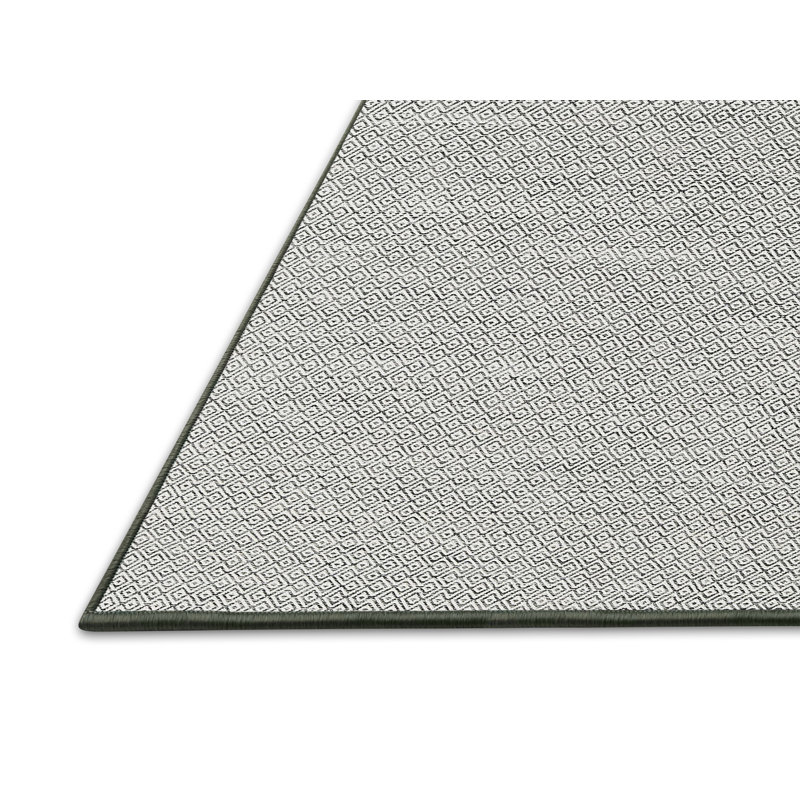 Tapis gris zone contemporaine Huges, Rectangle 5 pi x 7 pi