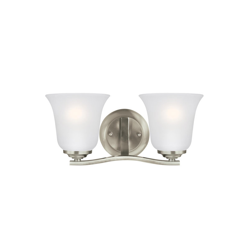 Emmons Two Light Wall / Bath from Generation Lighting , Brushed Nickel, Yes