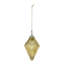 Ensemble de 6 boules de Noël en verre doré | Suspension décorative 4,4 po