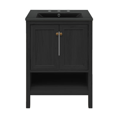 Château 24" Freestanding Bathroom Vanity Oak with Sink Top
