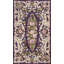 Hand Knotted Wool Floral Area Rug in Purple