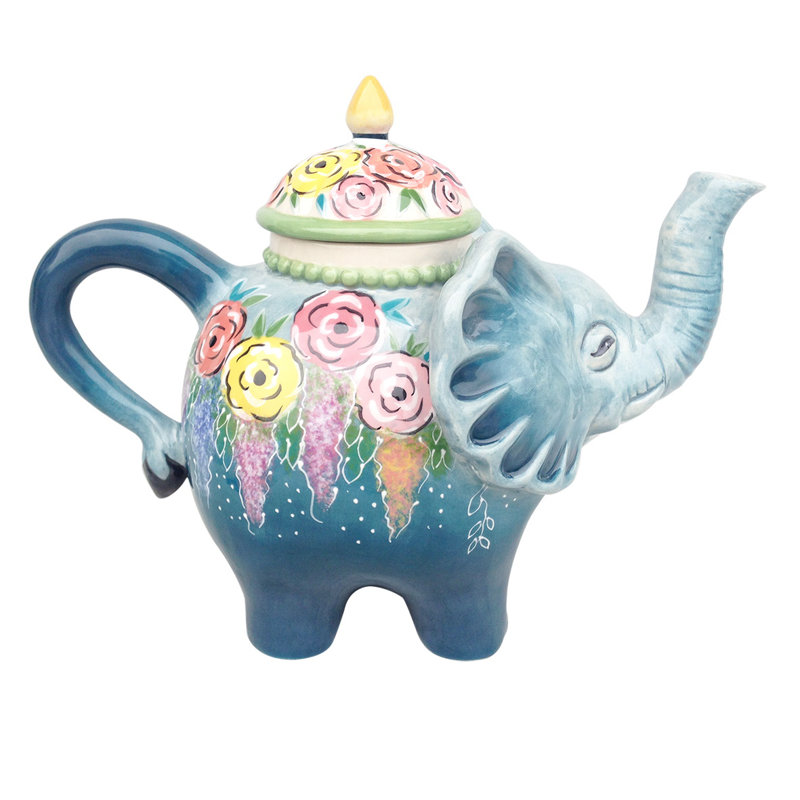 Théière éléphant en céramique