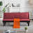Dark Red 62.99" 5-Position Adjustable Convertible Futon Sofa Bed Faux Suede Twin Sleeper For Small Spaces Living Room Office Guest Room-1789404080