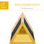 Cage compacte portative pour renards roux 46 po x 24 po jaune