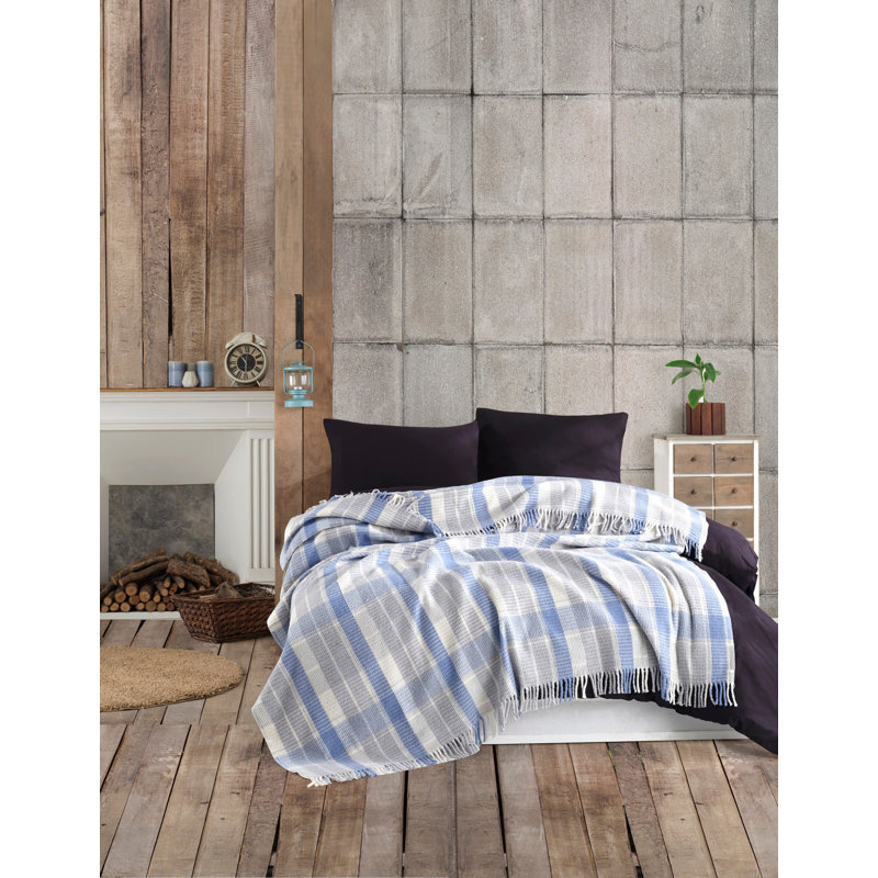 Cotton Blend Plaid Quilt
