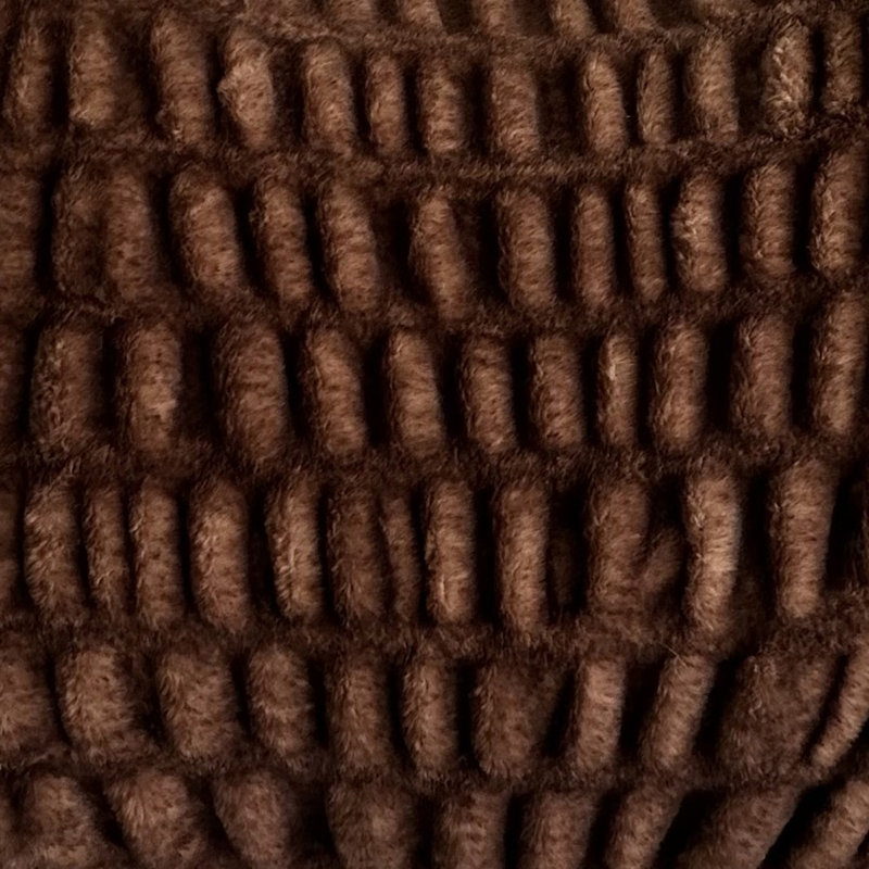 Couverture en fausse fourrure pelucheuse, L 80 po x L 90 po, Brun