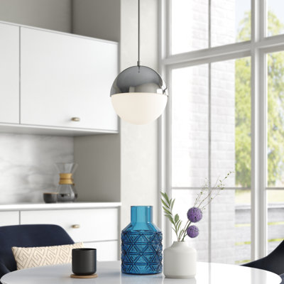 Luminaire suspendu en forme de globe à 1 lumière Exira