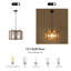 Lustre suspendu géométrique Vinuk à 5 lumières en bois massif bronze pour intérieur sec