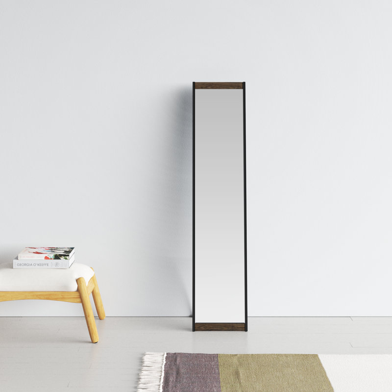 Morrell Flat Floor Mirror, Walnut/Black