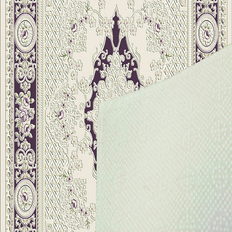 Luxurious Woven Area Rug, 5.9 x 9.2 ft, 100% Polyester, Antibacterial | Non-Slip PVC Felt Dot Underside, 0.3 in Pile Height | Machine Washable, 3D Digital Print, Perfect for Living Room & Bedroom Décor