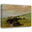 «Buffalo Bulls in a Wallow» par George Catlin - Art mural sur toile tendue avec châssis-1097699552