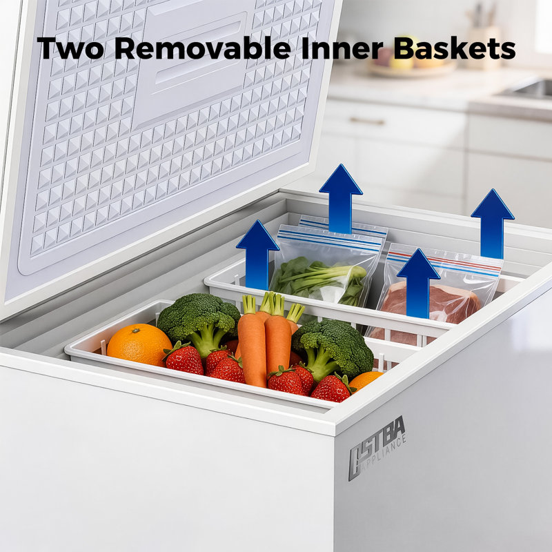 IceLapse 6‑Speed Temp Quiet Energy‑Saving Freezer, White