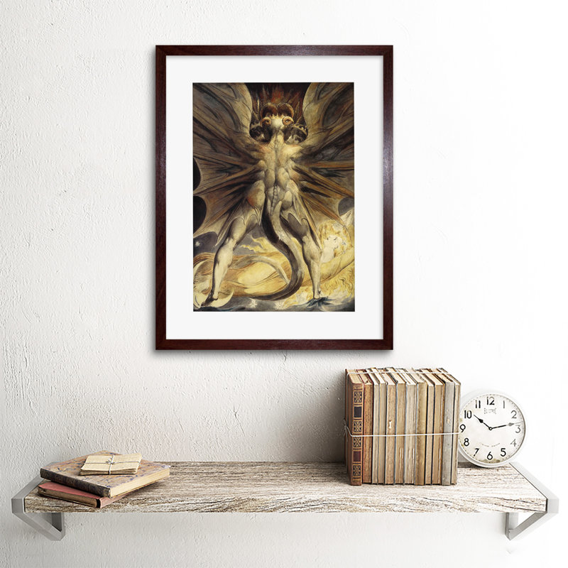 William Blake Red Dragon Woman Clothed Sun 1805 Picture - Single Picture Frame Print