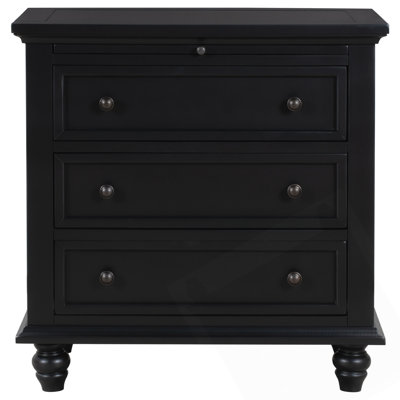 28-Inch Painted Nightstand With Pull-Out Tray
