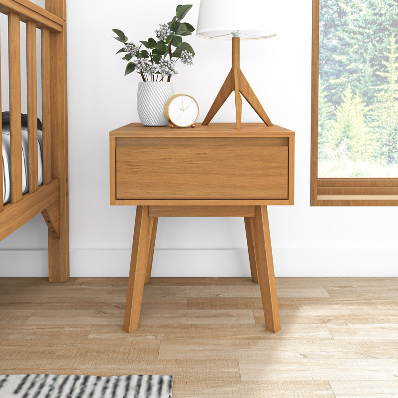  Brubaker Solid Wood Nightstand, Pecan