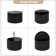 Jadida 23.6" Modern Fluted Round Storage Coffee Table