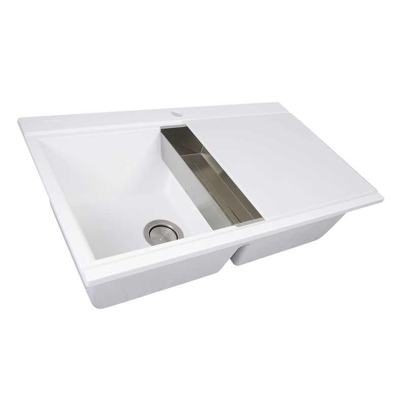 Plymouth 34'' L Double Basin Kitchen Sink