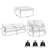 Bryssa Hareton 4 Piece Eucalyptus Conversation Set with Rope