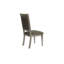Ensemble de 2 chaises d'appoint luxueuses rembourrées argentées capitonnées Luxury