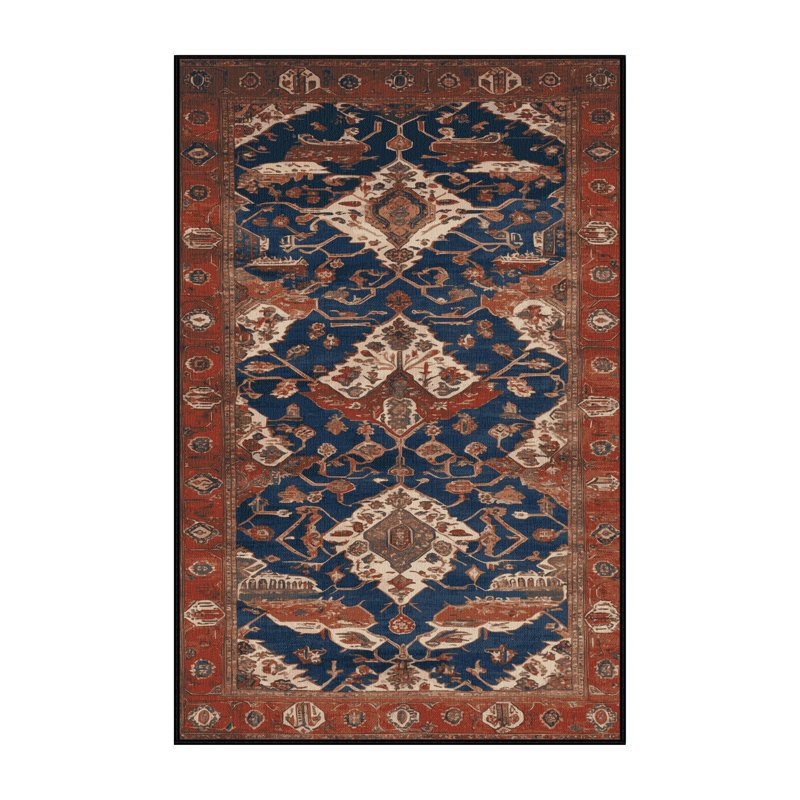 Tapis brun lavable à la machine, Rectangle 5 pi x 7 pi