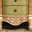 Armoire à bijoux rectangulaire verte en bois massif