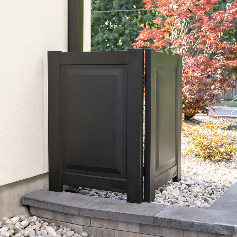 Nantucket 4 ft. H x 3 ft. W Polyethylene Privacy Screen, Black