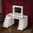 Makeup Vanity Mirror with Dimmable Bulbs Lights Bluetooth Tabletop Wall Mount Metal White-293859992
