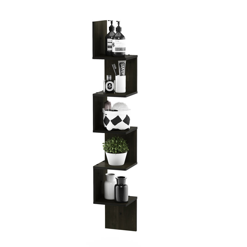 5 Piece Corner Shelf, Espresso