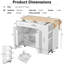 Îlot de cuisine avec abattant, chariot de rangement de cuisine avec organisateur à 3 niveaux, support de rangement interne, chariot de cuisine sur roulettes avec porte-serviettes, 2 tiroirs, pour la cuisine-1285025736