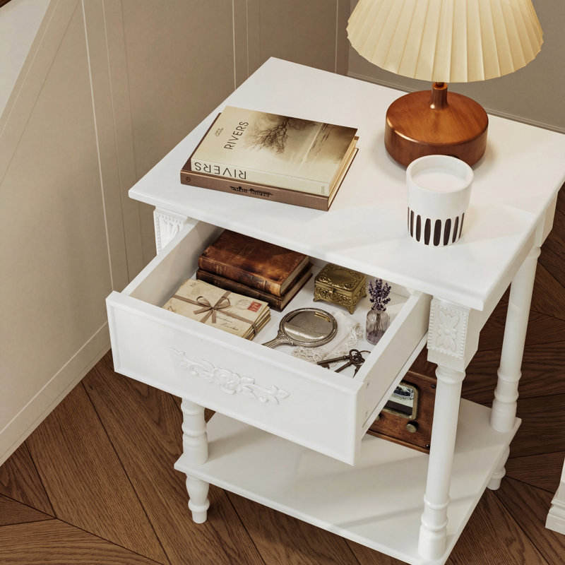 Console 19,7 po d'inspiration romaine, Blanc