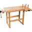 Banc de 40 po pour le travail du bois robuste, charge de 330 lb, poignée ajustable, bois d'hévéa, pour atelier de travail en bois 40 po, poids, idéal pour fabriquer des bijoux dans un espace extérieur
