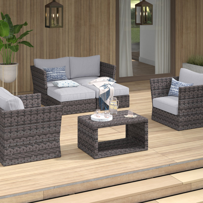 Anndale Fully Assembled 6 - Person Seating Group with Cushions