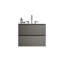 Meuble-lavabo de 24 po de couleur grise avec tiroir spacieux et lavabo d'apparence chic en céramique-237558889-237558894