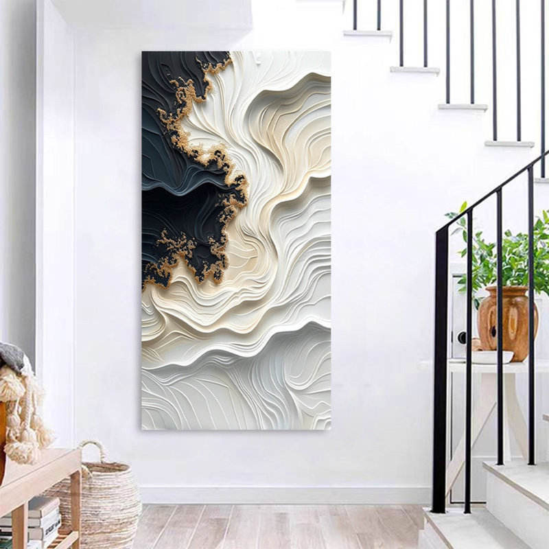Modern minimalist 3D relief wall decoration