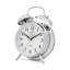 Metal Quartz movement / Crystal Alarm Tabletop Clock in Chrome