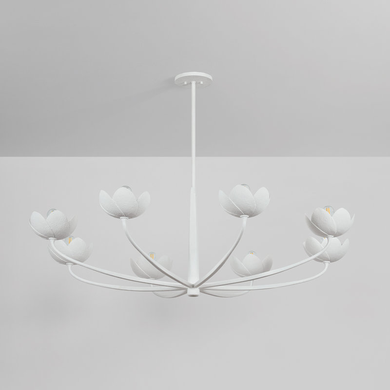 Lustre ARCata, H 18,25 po x l 55 po x P 55 po, Blanc