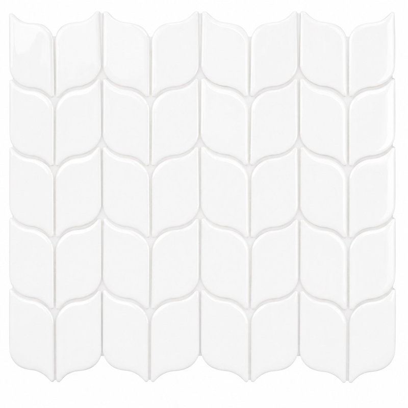Love Note Leaf Mosaic, White