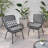 Elegant Grey Chair, Cushion Pad, Robust Iron Modern Chair With Stable Construction And Cleanable Seat-695447858-695447857
