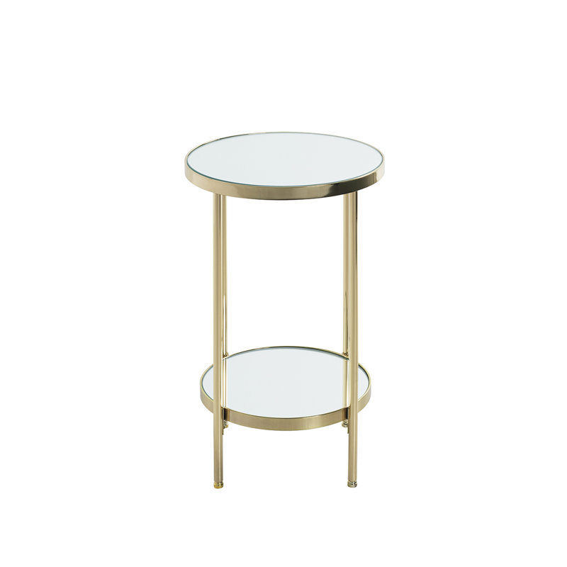 Darmstadt Tray Top End Table, Brass -plated